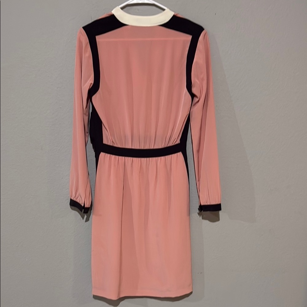 Raoul silk Pink long Sleeve V-Neck Sz 2 Dress - Picture 8 of 11